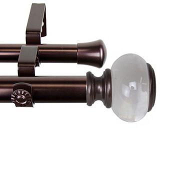 Rod Desyne 1" Ironwood Double Curtain Rod