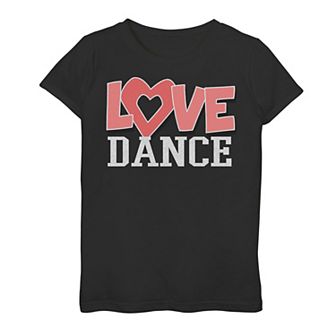 Girls 7-16 Love Dance Logo Graphic Tee