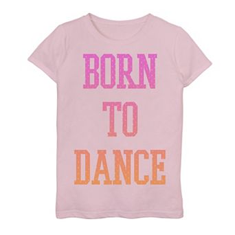 Girls 7-16 Born To Dance Logo Graphic Tee