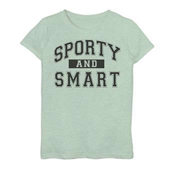Girls 7-16 Sporty And Smart Logo Graphic Tee