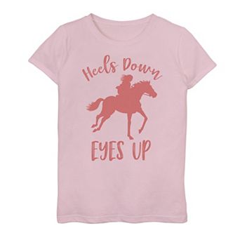 Girls 7-16 Heels Down Eyes Up Silhouette Graphic Tee