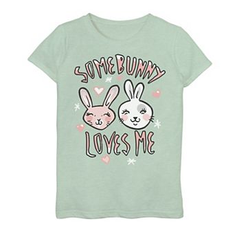 Girls 7-16 Some Bunny Loves Me Easter Graphic Tee