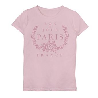 Girls 7-16 Paris Couture Bonjour Text Graphic Tee