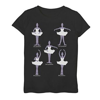 Girls 7-16 Ballet Positions Graphic Tee