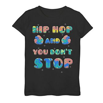Girls 7-16 Hip Hop You Don't Stop Colorful Bunnies Easter Graphic Tee