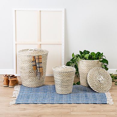 Honey-Can-Do Set of 3 Nesting Seagrass Snake Charmer's Baskets