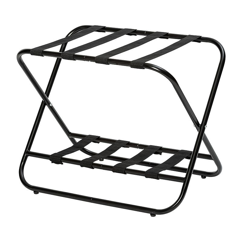 Honey-Can-Do Collapsible Black X-Frame Luggage Rack, ORGANIZER