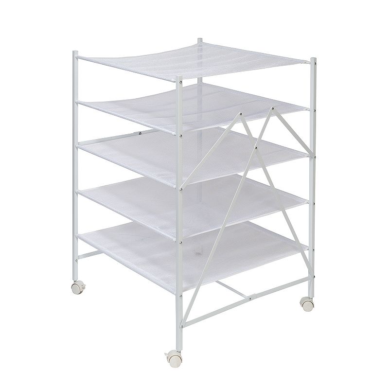 Honey-Can-Do 5-Tier Collapsible Rolling Clothes Drying Rack, Adult Unisex, 