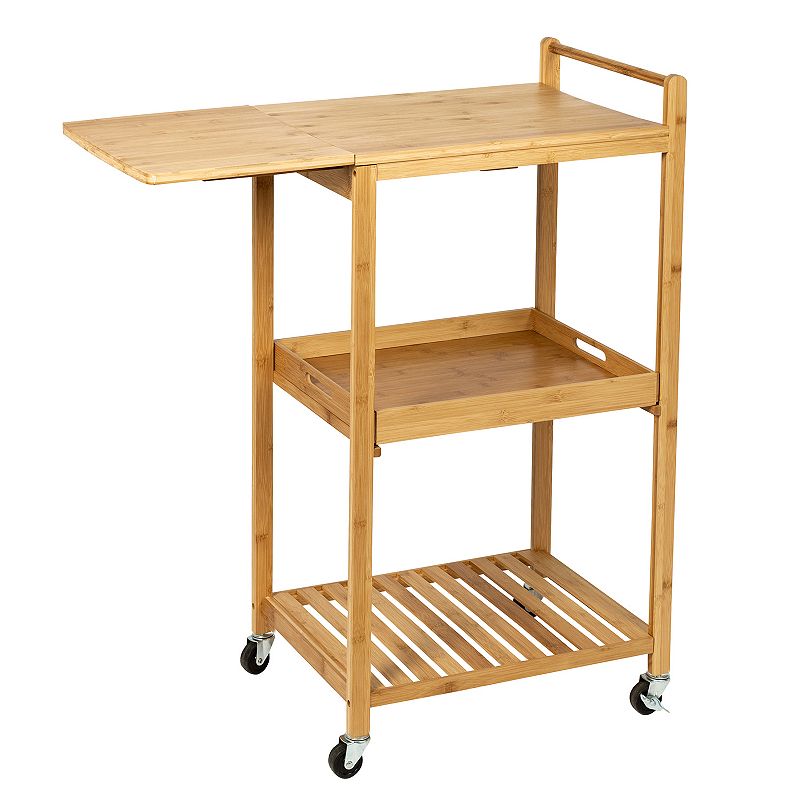46187752 Honey-Can-Do 38-Inch Bamboo Kitchen Cart with Whee sku 46187752