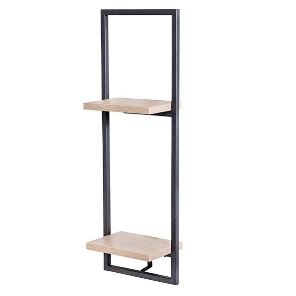 HoneyCanDo 2Tier Vertical Floating Wall Shelf