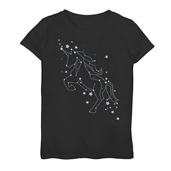 Girls 7-16 Unicorn Colorful Constellations Graphic Tee