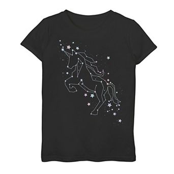 Girls 7-16 Unicorn Colorful Constellations Graphic Tee