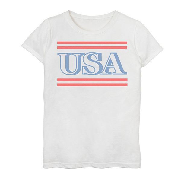 Girls 7-16 USA Open Twin Lines Graphic Tee