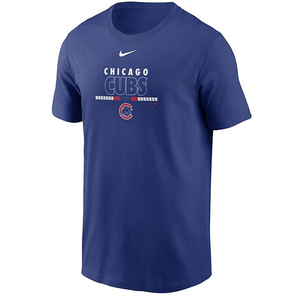 Men's Nike Chicago Cubs Color Bar Practice Tee