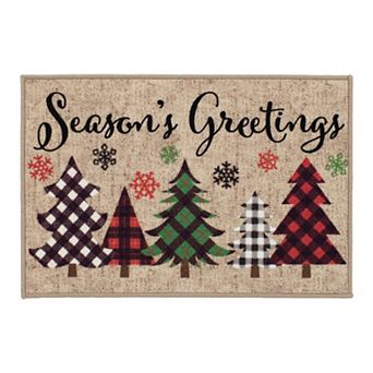 Loomaknoti Seasons Greetings Printed Accent Rug - 20" x 30"