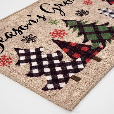 Loomaknoti Seasons Greetings Printed Accent Rug - 20" x 30"