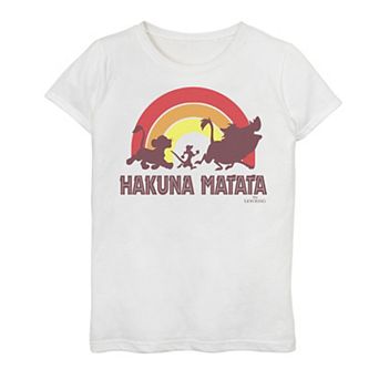 Disney's The Lion King Girls 7-16 Sunset Hakuna Matata Line Up Graphic Tee