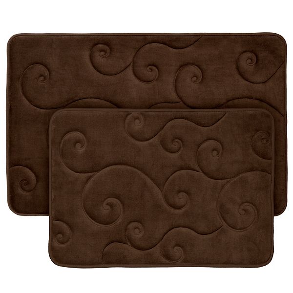Portsmouth Home 2Piece Memory Foam Bath Mat Set