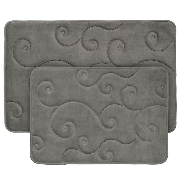 Portsmouth Home 2Piece Memory Foam Bath Mat Set