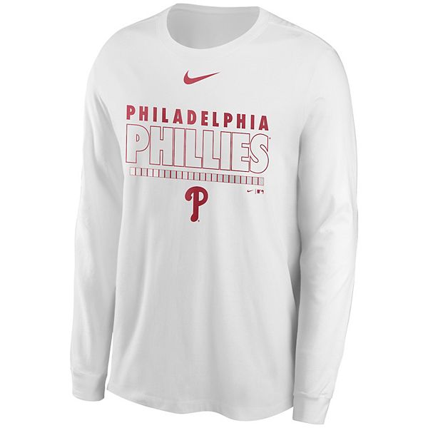 Men's Nike Philadelphia Phillies Color Bar Practice Long Sleeve Tee