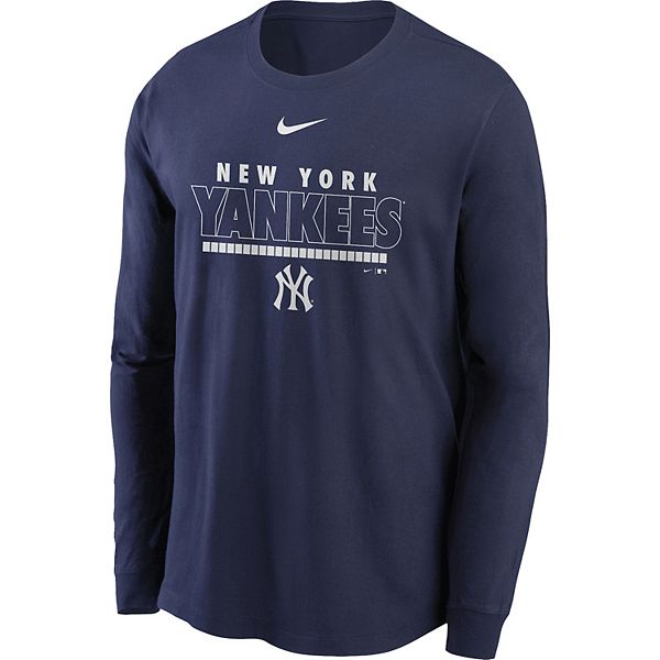 Men's Nike New York Yankees Color Bar Practice Long Sleeve Tee