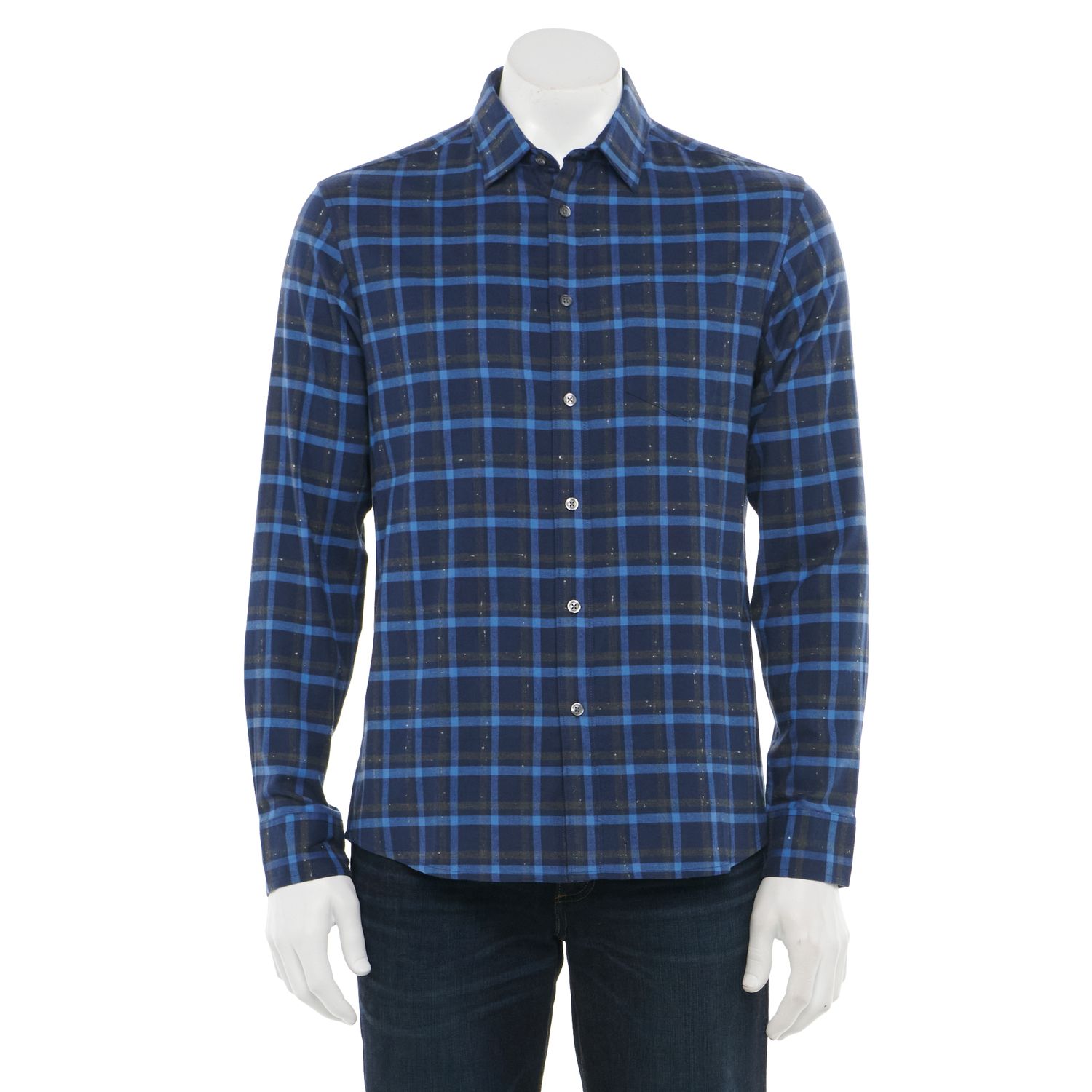 mens stretch flannel shirt