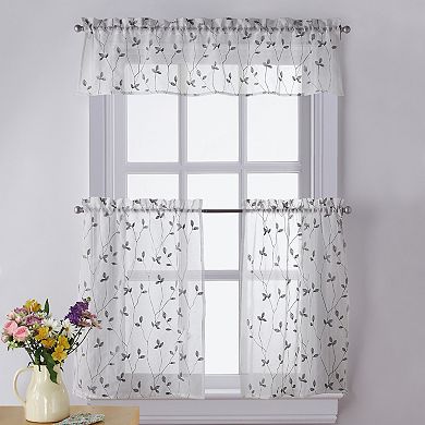 Curtainworks Botanical Embroidery Valance