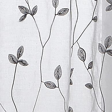 Curtainworks 2-pack Botanical Embroidery Window Tier Set