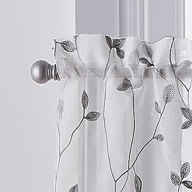 Curtainworks 2-pack Botanical Embroidery Window Tier Set