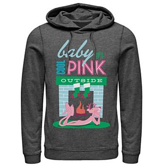 Men's Pink Panther Baby It's Cool Pink Outside Holiday Hoodie