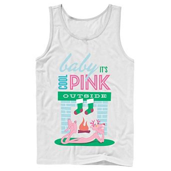 Men's Pink Panther Baby It's Cool Pink Outside Holiday Tank Top