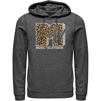 Men's MTV Logo Cheetah Print Hoodie
