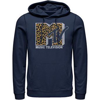 Men's MTV Logo Cheetah Print Hoodie