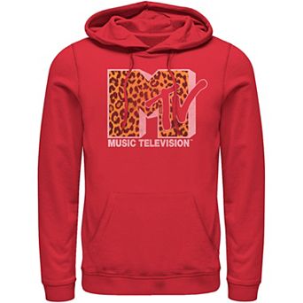 Men's MTV Logo Cheetah Print Hoodie