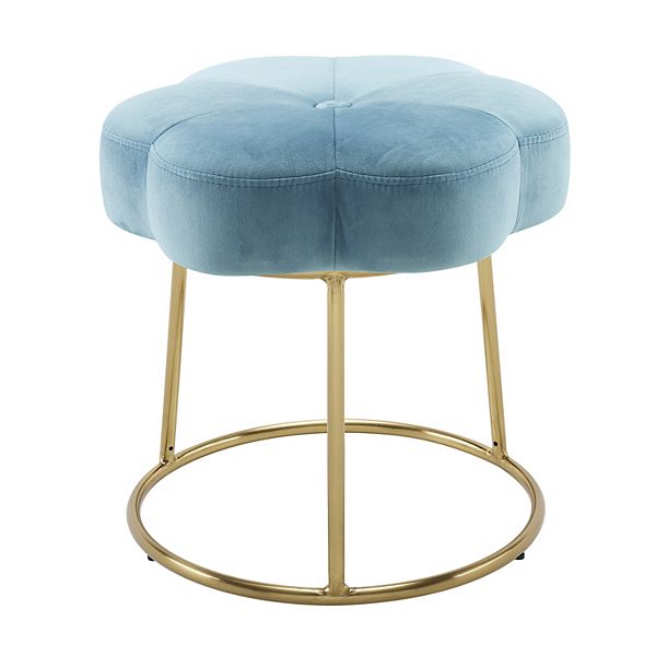 Linon Seraphina Accent Vanity Stool - Light Blue