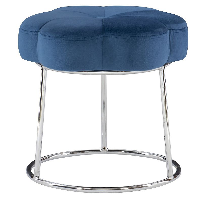 75732728 Linon Seraphina Accent Vanity Stool, Blue sku 75732728