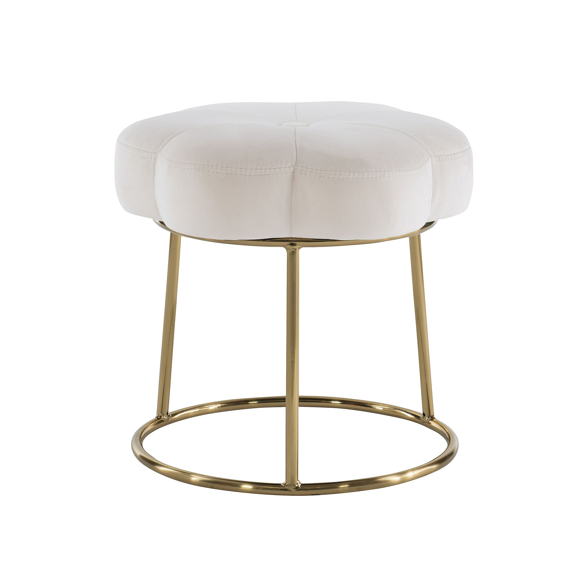 Linon Seraphina Accent Vanity Stool, White
