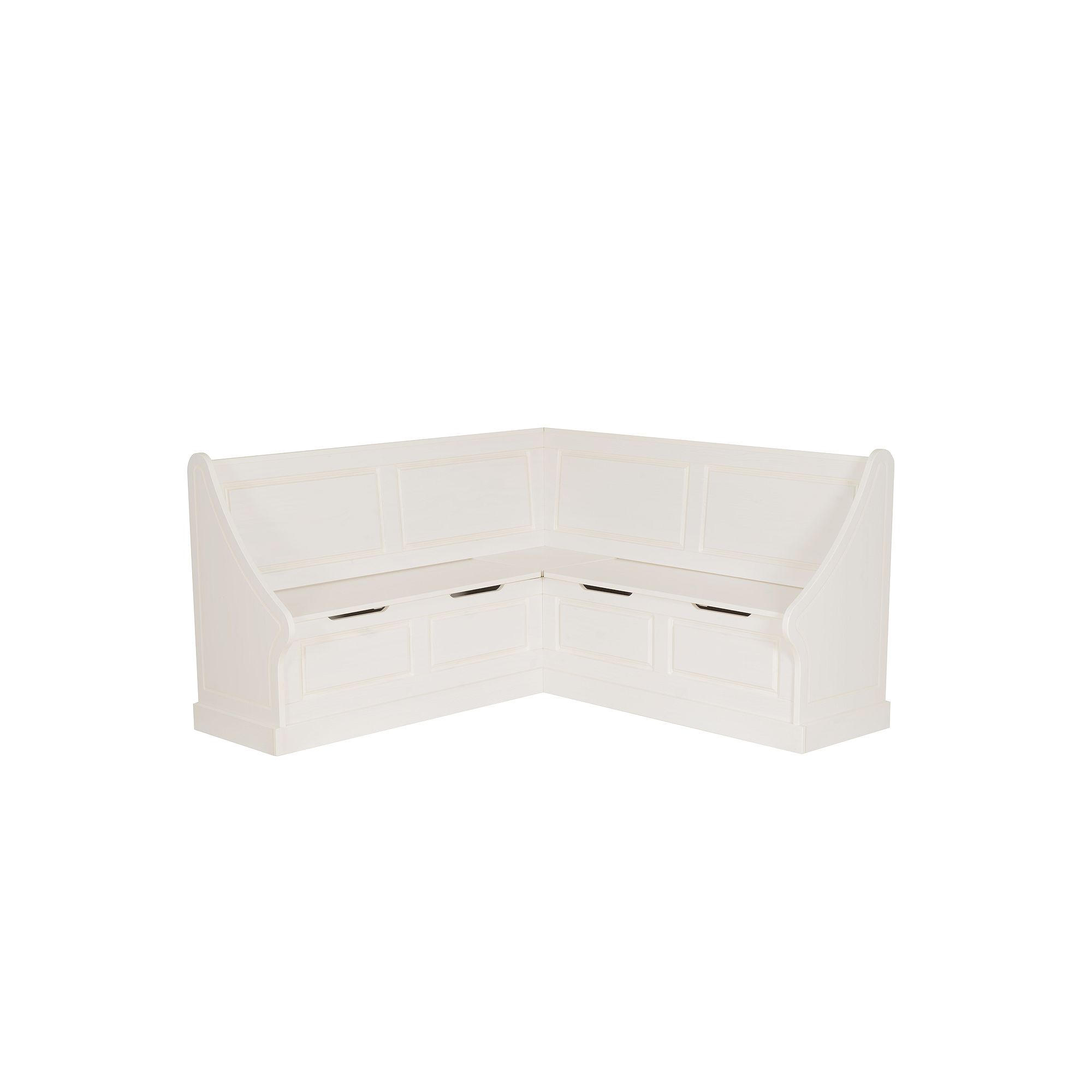 Linon Tobin Corner Breakfast Nook Seating Bench, White