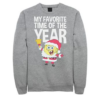 Men's SpongeBob SquarePants Santa Christmas Favorite Time Sweatshirt