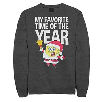 Men's SpongeBob SquarePants Santa Christmas Favorite Time Sweatshirt