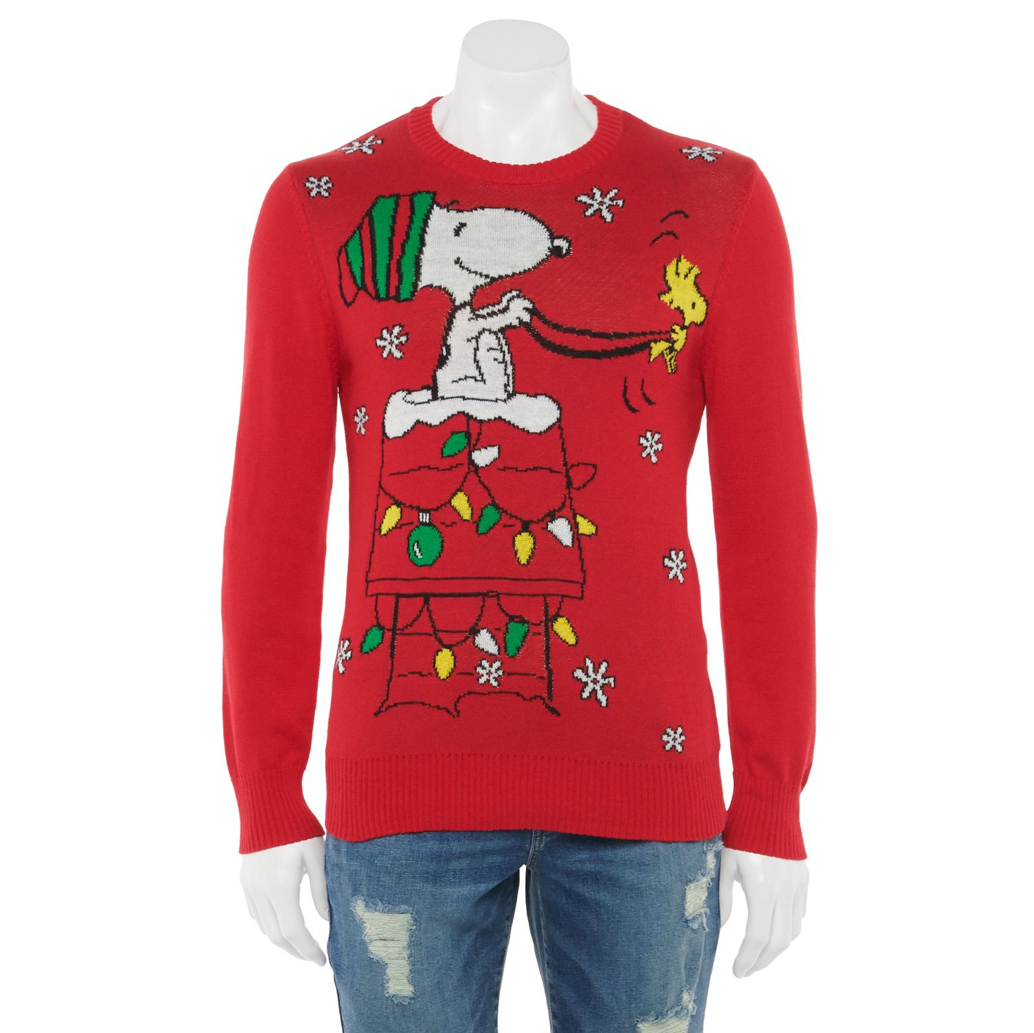 mens snoopy christmas sweater