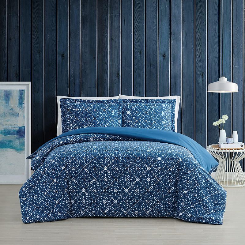 Brooklyn Loom Katrine Comforter Set with Shams, Blue, Twin XL