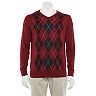 Pull Homme Croft & Barrow Col V Rouge Et Gris Motif Argyle – Taille XL – Occasion En Très Bon état