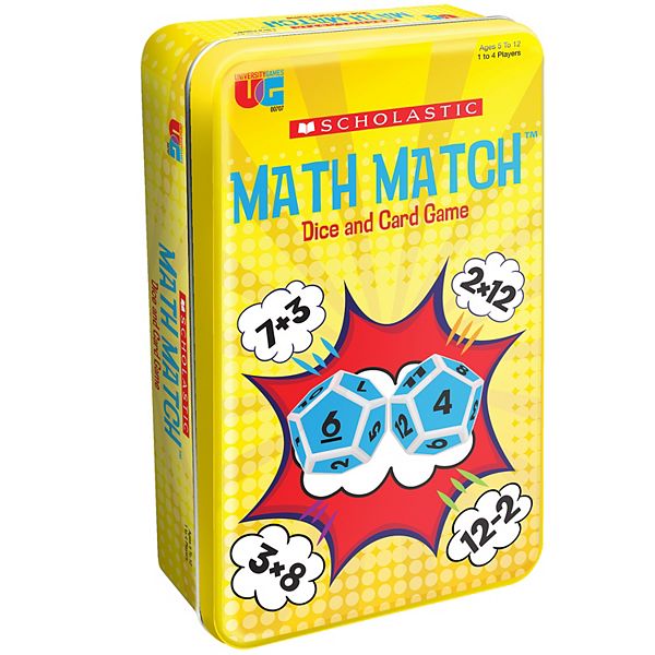 Scholastic Math Match Game Tin