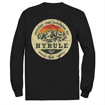 Men's Nintendo The Legend Of Zelda Explore The Kingdom Of Hyrule Distressed Portrait Tee