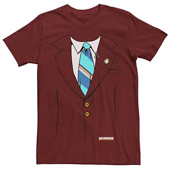 Men's Anchorman Ron Burgundy Suit Jacket Tee