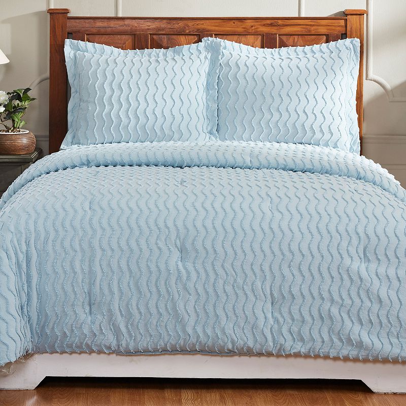18123240 Better Trends Isabella Comforter Set, Blue, Full/Q sku 18123240