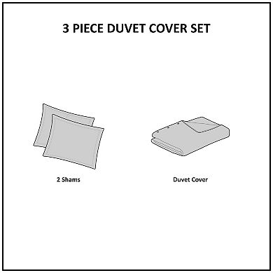 INK+IVY Lennon Jacquard Duvet Cover Set