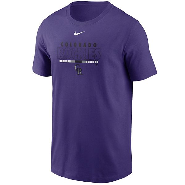 Men's Colorado Rockies Nike Purple Practice Performance T-Shirt