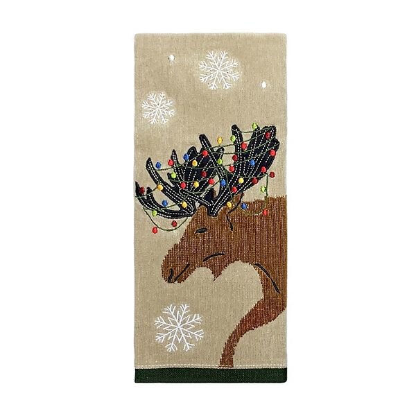 St. Nicholas Square® Moose Lights Hand Towel